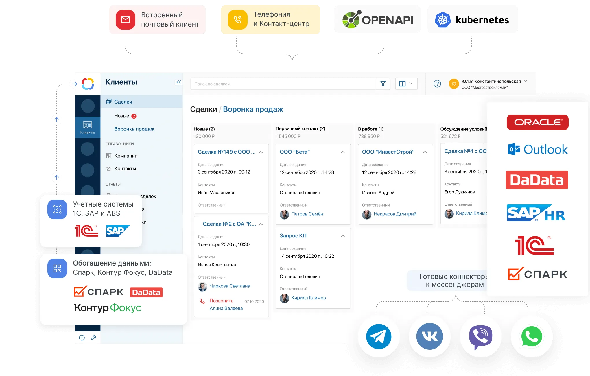 CRM-система ELMA365 - гибкая Low-code платформа со множеством интеграций