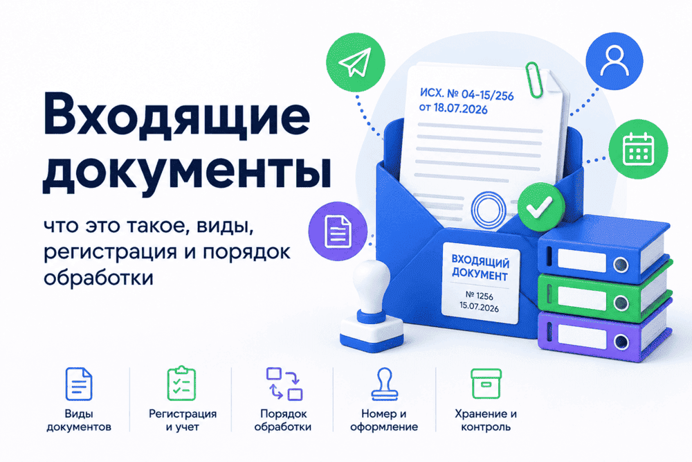 Входящие документы &mdash; что это такое, виды, регистрация входящих документов и порядок обработки