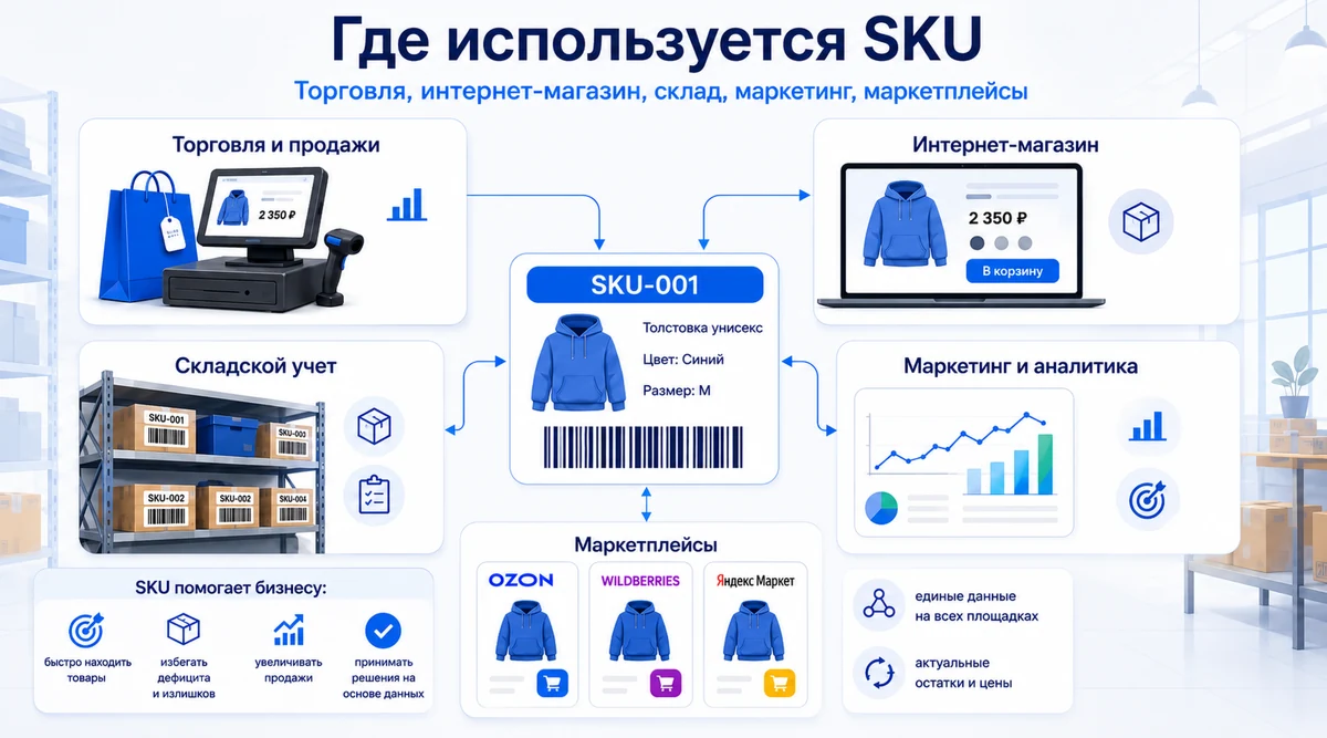 Где используется SKU