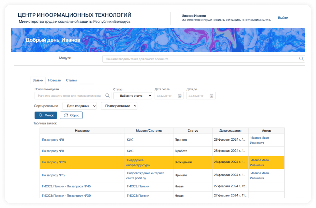 ЦИТ Минтруда РБ сократил время обработки заявок пользователей на 40% с ELMA365 Service Desk