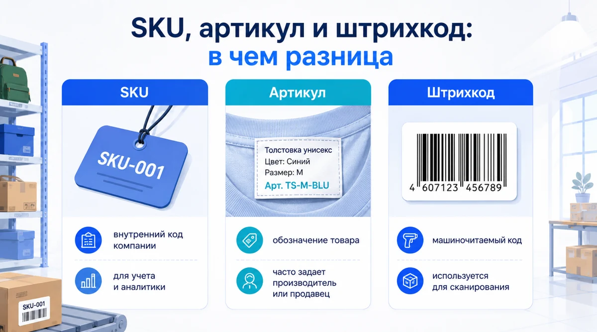SKU, артикул и штрихкод