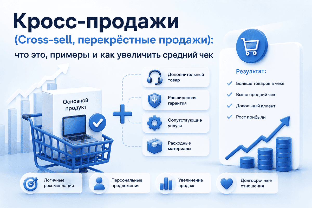 Кросс-продажи (Cross-sell): что это такое, как работают перекрёстные продажи и как увеличить средний чек
