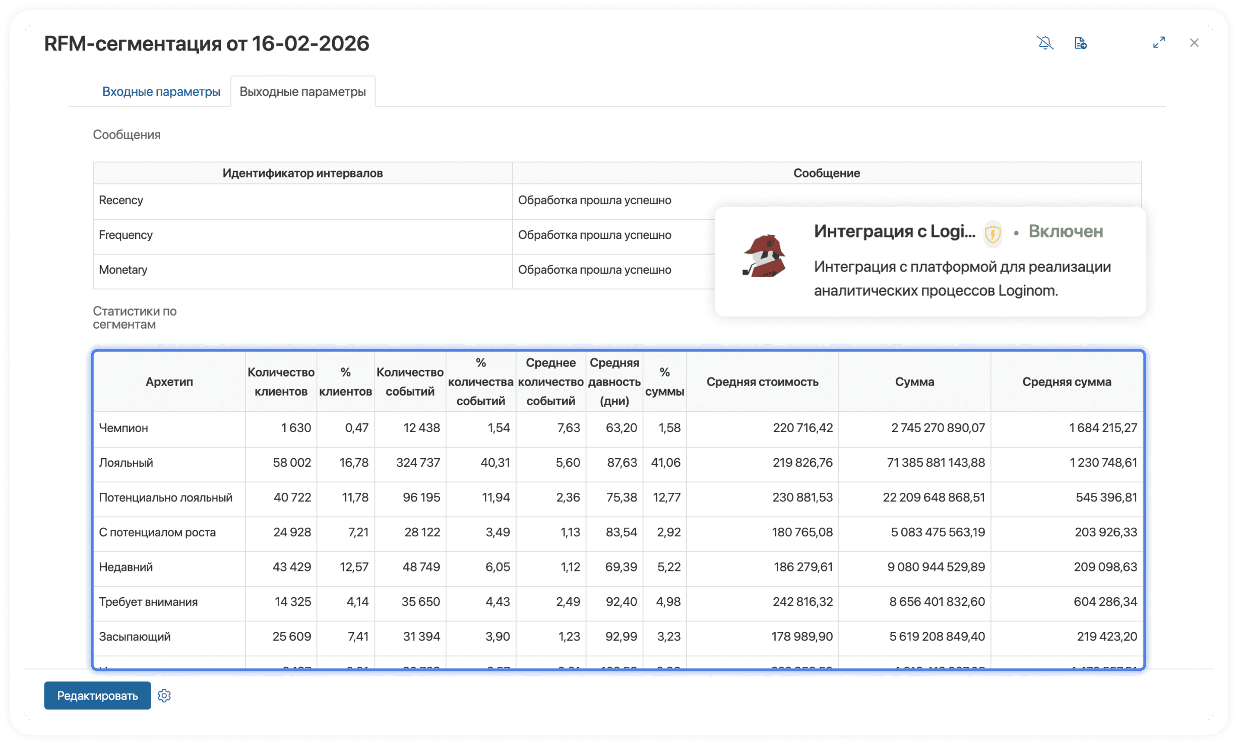 Умная сегментация клиентов по RFM