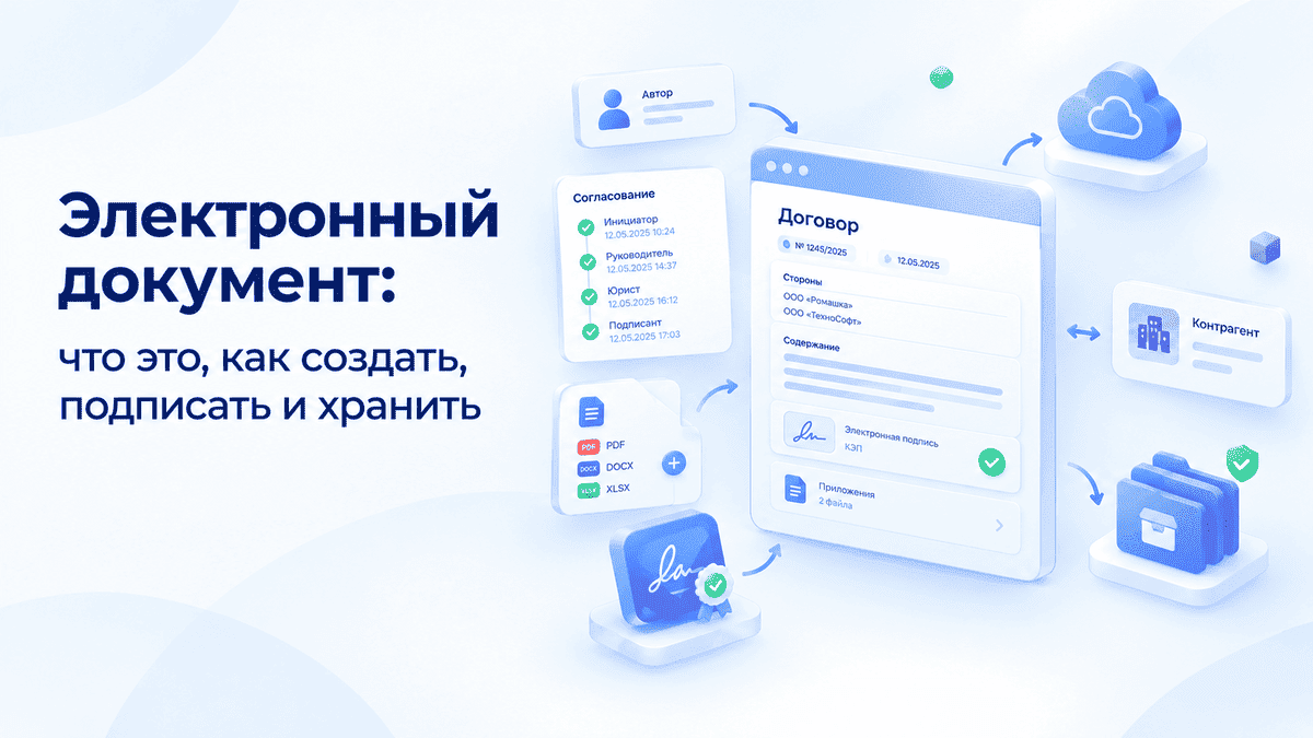 Электронный документ: что это, виды, реквизиты и юридическая сила