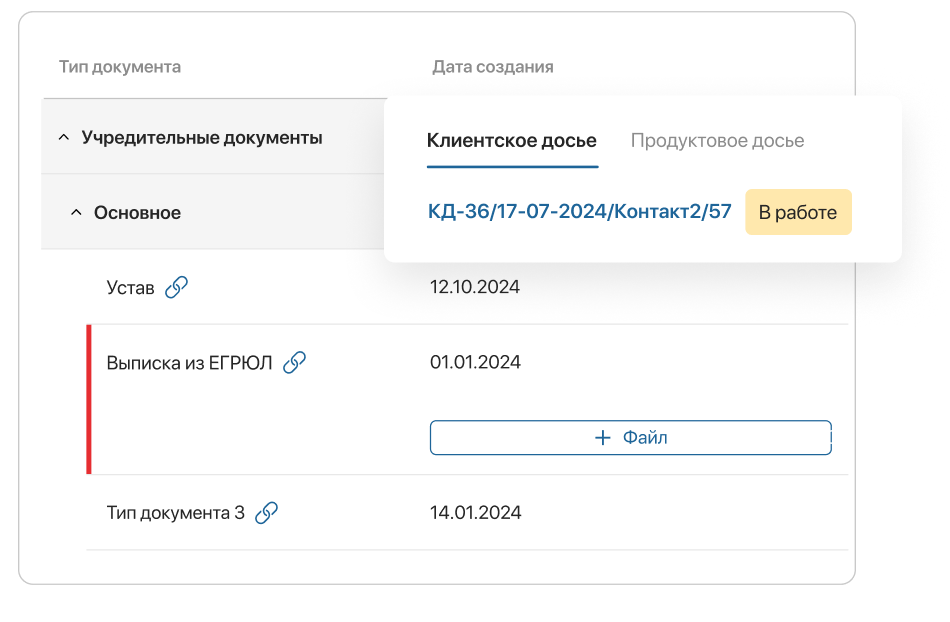 Единое клиентское досье