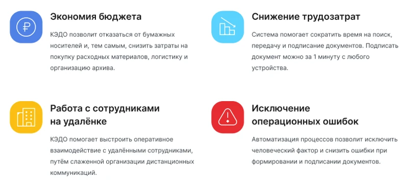 Преимущества КЭДО Преимущества КЭДО