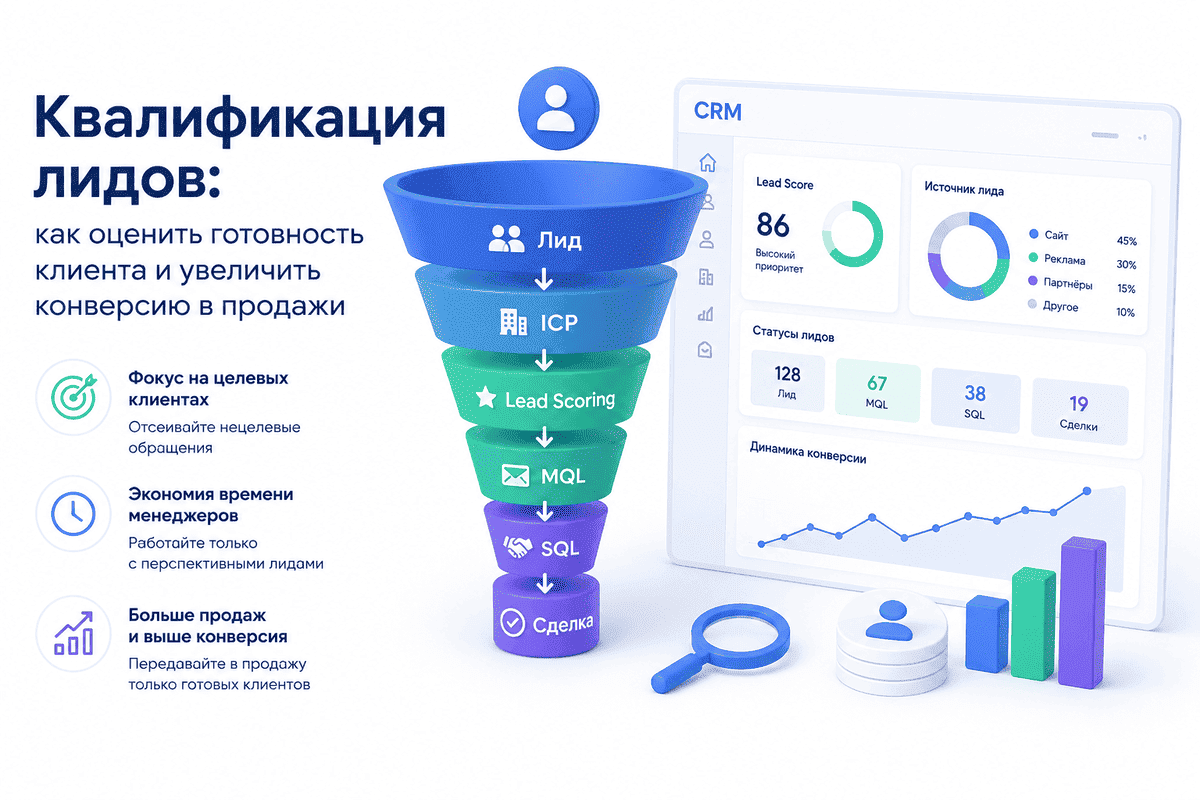 Квалификация лидов: процесс оценки потенциальных клиентов перед передачей в продажи