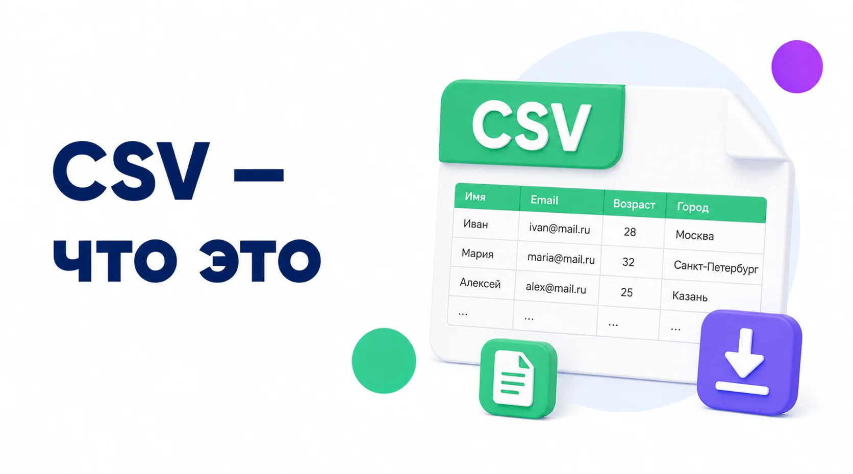 CSV позволяет хранить и обмениваться табличными данными в простом текстовом формате CSV — что это