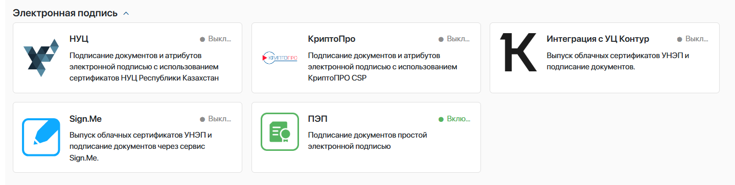 Юридическая сила документа: Модули ЭП